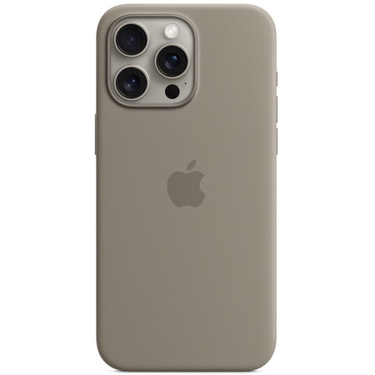 Husa de protectie Apple Silicone Case with MagSafe pentru iPhone 15 Pro Max, Clay