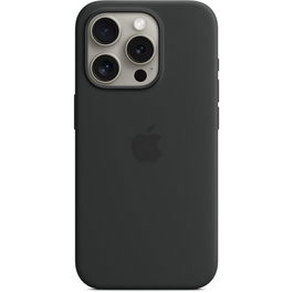 Husa de protectie Apple Silicone Case with MagSafe pentru iPhone 15 Pro, Black