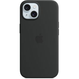 Husa de protectie Apple Silicone Case with MagSafe pentru iPhone 15, Black