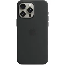 Husa de protectie Apple Silicone Case with MagSafe pentru iPhone 15 Pro Max, Black
