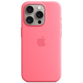 Husa de protectie Apple Silicone Case with MagSafe pentru iPhone 15 Pro, Pink
