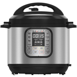 Multicooker Instant Pot Duo 6, 1000 W, 6 L, 13 programe presetate, Capac detasabil, Functie manuala, Argintiu/Negru