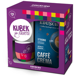 Cafea EDUSCHO CREMA STRONG, boabe, 1000 g + cana