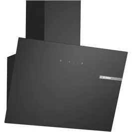 Hota decorativa Bosch DWK65DK60, 3 trepte + intensiv, Putere de absorbtie 550 mc/h, 60 cm, Sticla neagra