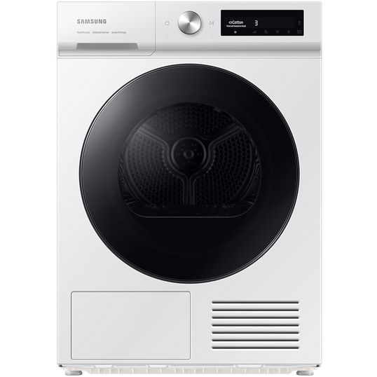 Uscator de rufe Samsung Bespoke DV90BB7445GWS7, Pompa de caldura, 9 kg, Clasa A+++, QuickDrive, AI Control, SmartThings WiFi, AI Dry, Alb