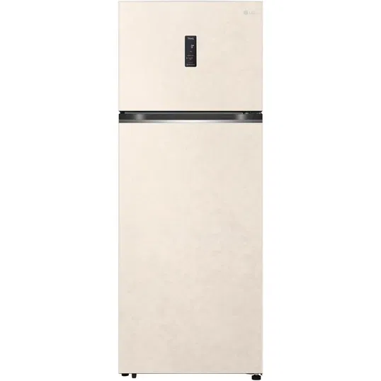 Frigider cu doua usi LG GTBV44SEBKD, 461 l, No Frost, Linear Cooling, Display, Compresor Inverter, WiFi, Iluminare LED, H 185 cm, Clasa E, Bej