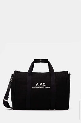 A.P.C. Geanta De Bumbac Gym Bag Recuperation Culoarea Negru, CODBM.H62230