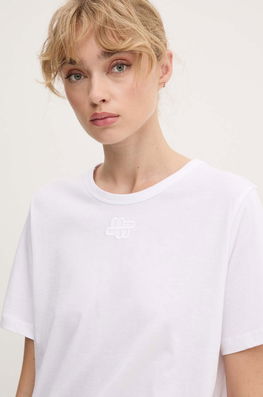 MUNTHE Tricou Din Bumbac TYLIE Femei, Culoarea Alb, 243110624360