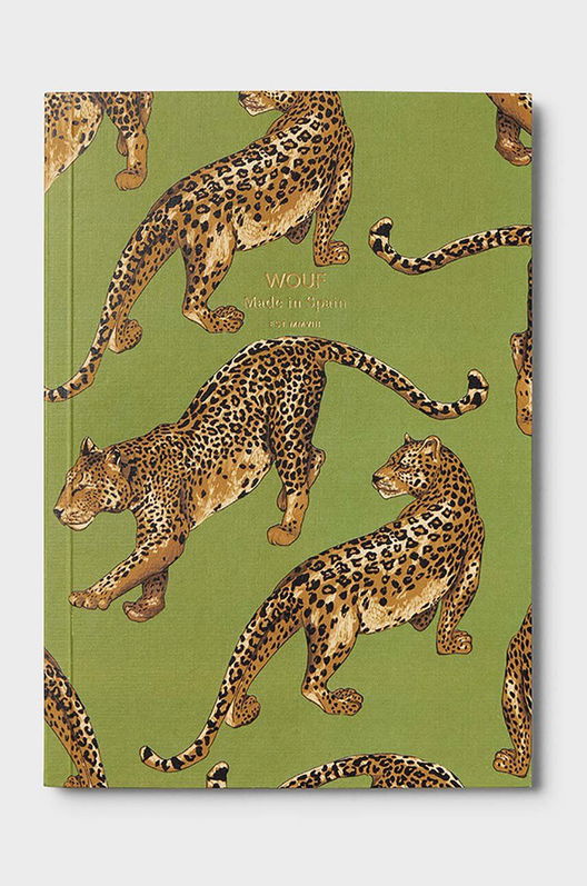 WOUF Caiet Olive Leopard A5 Multicolor