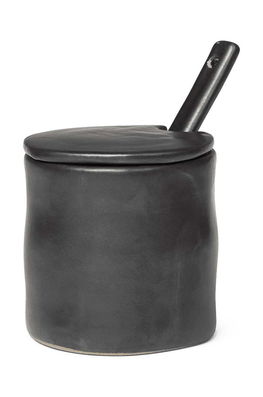 Ferm LIVING Recipient Cu Capac Flow Jar Negru