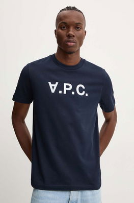 Shirt Standard Grand Vpc GOTS Culoarea Albastru Marin, Cu Imprimeu, COHBM.M26384 A.P.C. Bleumarin