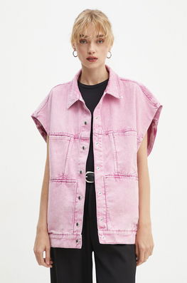 IRO Vesta De Blugi Femei, Culoarea Roz, De Tranzitie, Oversize