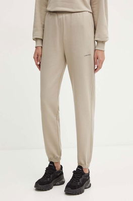 La Mania Pantaloni De Trening PL Culoarea Bej, Neted, CALLING