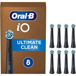 Rezerve periuta de dinti electrica Oral-B iO Ultimate Clean, compatibile doar cu seria iO, 8 buc, Negru