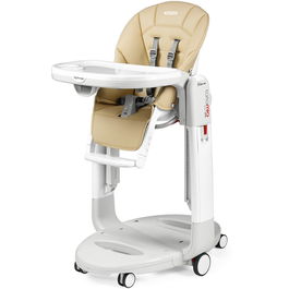 Scaun de masa 3in1 pentru bebelusi Peg Perego Tatamia Follow Me, 0-15 Kg, Paloma, Bej