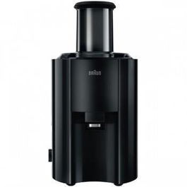 Storcator de fructe si legume Braun J300, 800 W, Recipient suc 1.25 l, Recipient pulpa 2 l, 2 Viteze, Tub de alimentare 75 mm, Negru