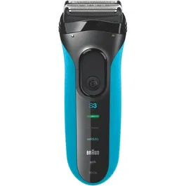 Aparat de ras electric Braun Series 3 3010BT ProSkin Wet&Dry, MicroComb, cap de tuns, 5 piepteni, Saculet de calatorie,Negru/Albastru