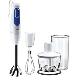 Mixer vertical MQ3035 WH Sauce, 700 W, 2 viteze, vas tocator 0.5 l, pahar gradat 0.6 l, tel, alb/albastru