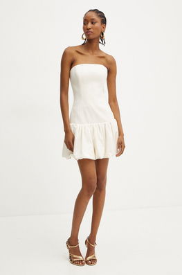La Mania Rochie Culoarea Bej, Mini, Evazati, PENNY