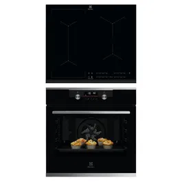 Pachet incorporabil Electrolux - Cuptor electric EOF5C50BZ 9 functii, SurroundCook, 65 l + Plita inductie EIV634, 60 cm, Hob2Hood