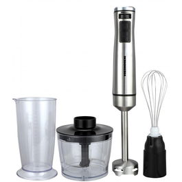 Mixer vertical Heinner HHB-DC1000SSBK , 1000 W, viteza variabila + turbo, tel, Tocator, Negru cu insertii inox