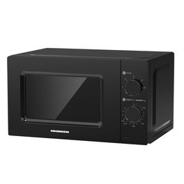 Cuptor cu microunde HMW-MD20MBK, 20 l, Control mecanic, 700 W, Negru