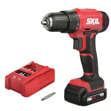Masina de gaurit fara fir, Skil, 1 acumulator, 1300 rpm, 2700 AA, 12 V, 2,0 Ah Li-ion, Rosu/Negru