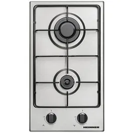 Plita incorporabila Heinner HBH-V302EIX, Gaz, 2 arzatoare, Dispozitiv de siguranta, 30 cm, Inox
