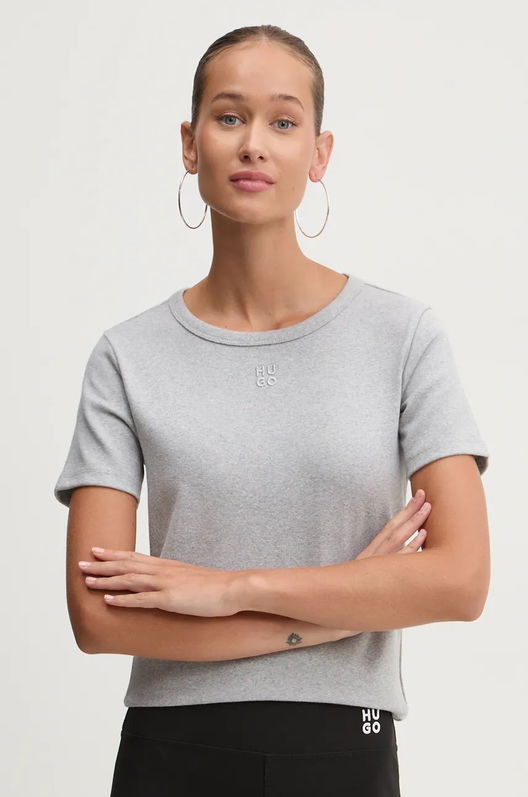 HUGO Tricou Femei, Culoarea Gri, 50512002