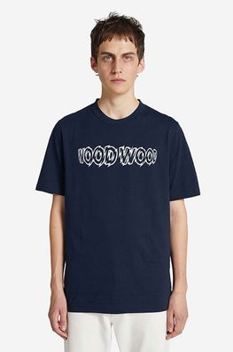 Shirt Barbati, Culoarea Albastru Marin, Cu Imprimeu Wood Wood Bleumarin