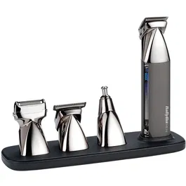 Aparat de tuns si ras BaByliss MT996E Super-X Metal 15 in1 Multi Trimmer, 15 Accesorii, 4 capete,Otel japonez, 5 ore, Silver