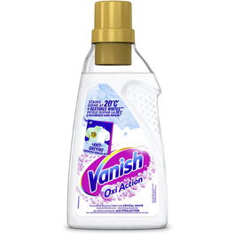 Gel concentrat Vanish cu actiune multipla pentru indepartarea petelor pentru haine albe, 750 ml