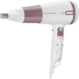 Uscator de par Rowenta Premium Care Pro CV7460F0, 2400W, 2 trepte de viteza, 3 trepte de temperatura, generator de ioni, Alb/Roz