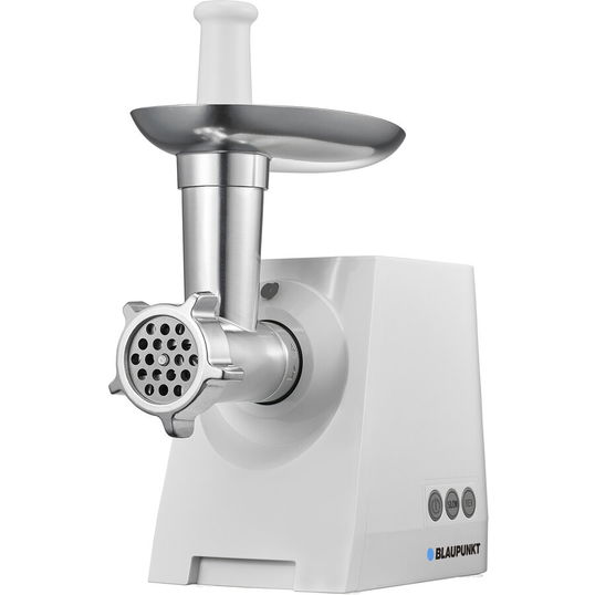 Masina de tocat carne Blaupunkt FMM501, 2000W, 2.2 kg/min, 80dB, 2 viteze, 3 discuri, butoane luminate LED, Alb