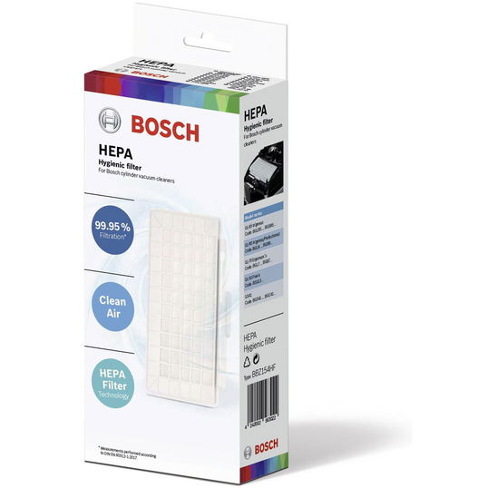 Filtru aspiratoare BBZ154HF HEPA, seria BGL70 / BGB7 / BGL80 / BGB8 / BSGL5 / BGL5S / BGS41, Alb
