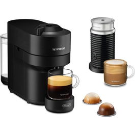 Espressor Nespresso DeLonghi ENV90.BAE Vertuo Pop, Filtru de cafea cu capsule Nespresso, Cu spumant de lapte, Negru
