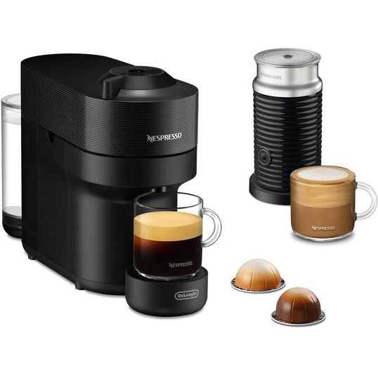Espressor Nespresso DeLonghi ENV90.BAE Vertuo Pop, Filtru de cafea cu capsule Nespresso, Cu spumant de lapte, Negru