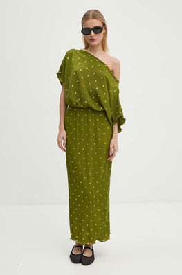 Never Fully Dressed Rochie Olive Tilly Dress Culoarea Verde, Maxi, Drept, NFDDR1675