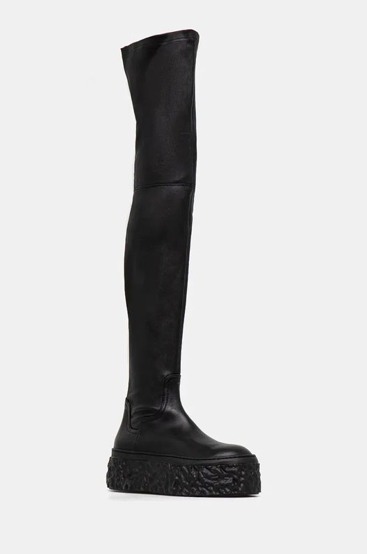 AGL Ghete De Piele Magma Boot Femei, Culoarea Negru, Cu Platforma, D776502PGK06891013