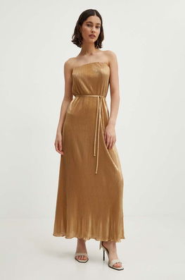 Never Fully Dressed Rochie Culoarea Auriu, Maxi, Drept, NFDDR1401