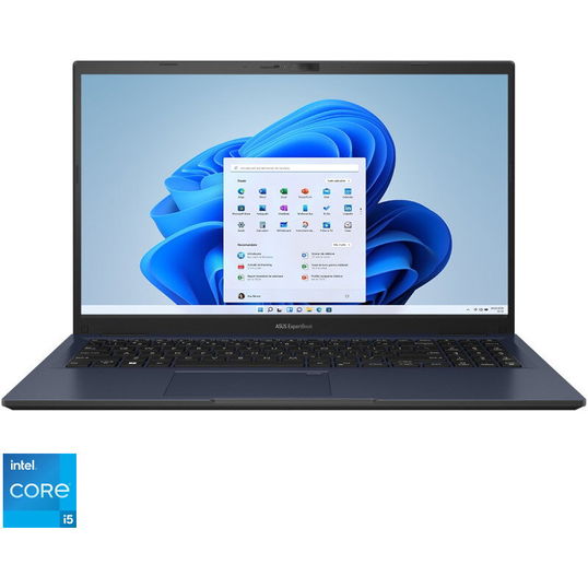 Laptop ASUS 15.6'' ExpertBook B1 B1502CVA, FHD, Procesor Intel® Core™ i5-1335U (12M Cache, up to 4.60 GHz), 8GB DDR4, 512GB SSD, Intel Integrated Graphics, Win 11 Pro Education, Star Black