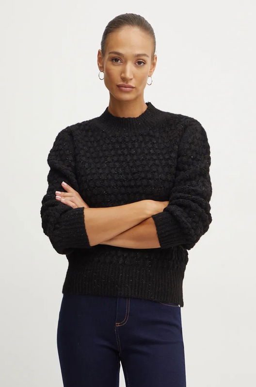 Silvian Heach Pulover TILZI Femei, Culoarea Negru, Cu Turtleneck, CVA24034MA