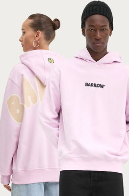 Barrow Hanorac De Bumbac Culoarea Roz, Cu Glugă, Cu Imprimeu, F4BWUAHS141