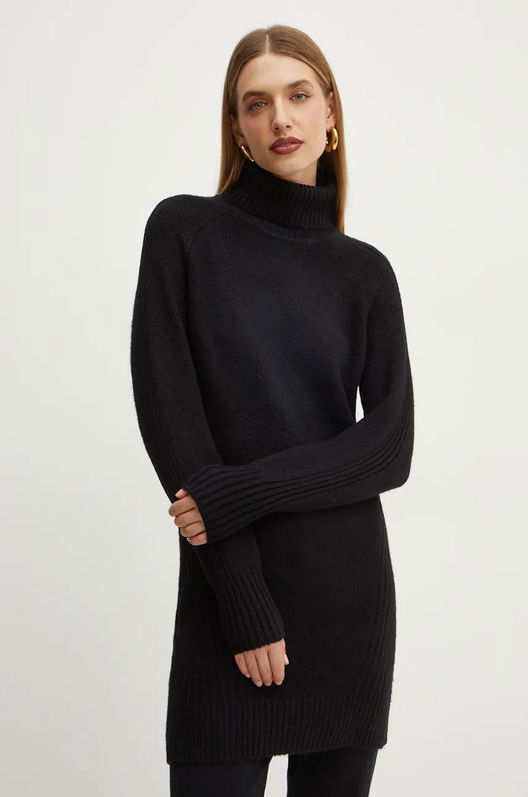 Silvian Heach Rochie WINDRES Culoarea Negru, Midi, Drept, GPA24170VE