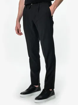Pantaloni Barbati Negri De Vara Modern Casual BMan0011