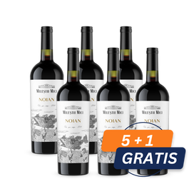 Pachet Vin Mileștii Mici Noian 2011 sec rosu 0.75 L, 5+1 Gratis