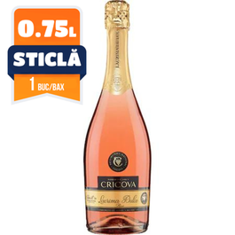 Spumant Cricova Lacrima Dulce Roze Demidulce 0.75 L