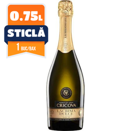Spumant Cricova Lacrima Dulce Alb Demisec 0.75 L