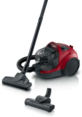 Aspirator fara sac Bosch BGC21X350 Seria 4, 750 W, 2 l, filtru HEPA H13, Tehnologie Power AirCycle, Rosu