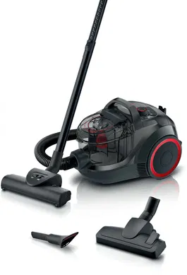 Aspirator fara sac Bosch BGC21POW1 Seria 4, 750 W, 2 l, filtru HEPA H13, Tehnologie Power AirCycle, Negru